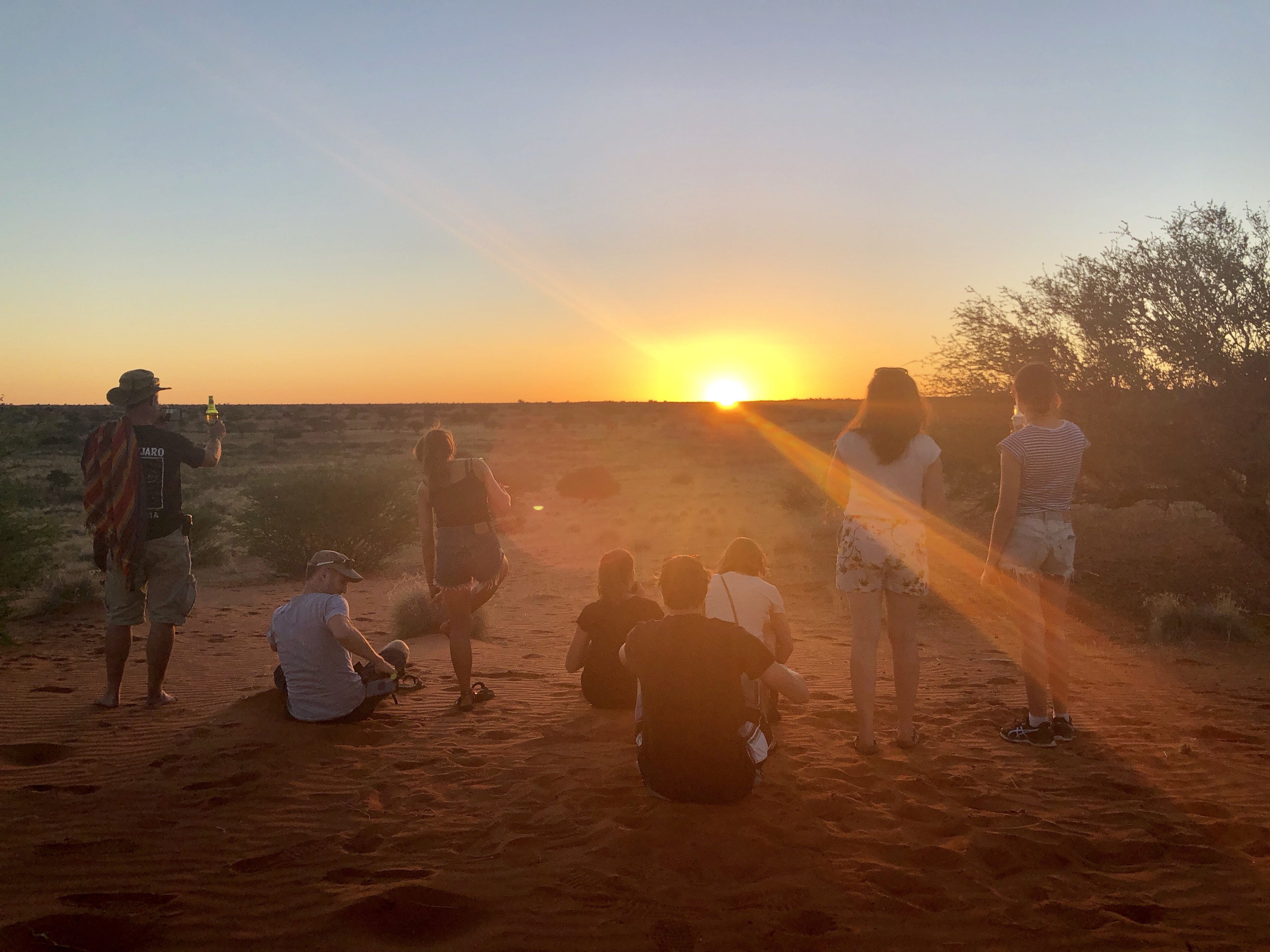 Namibia Kalahari Bagatelle Sunset Group