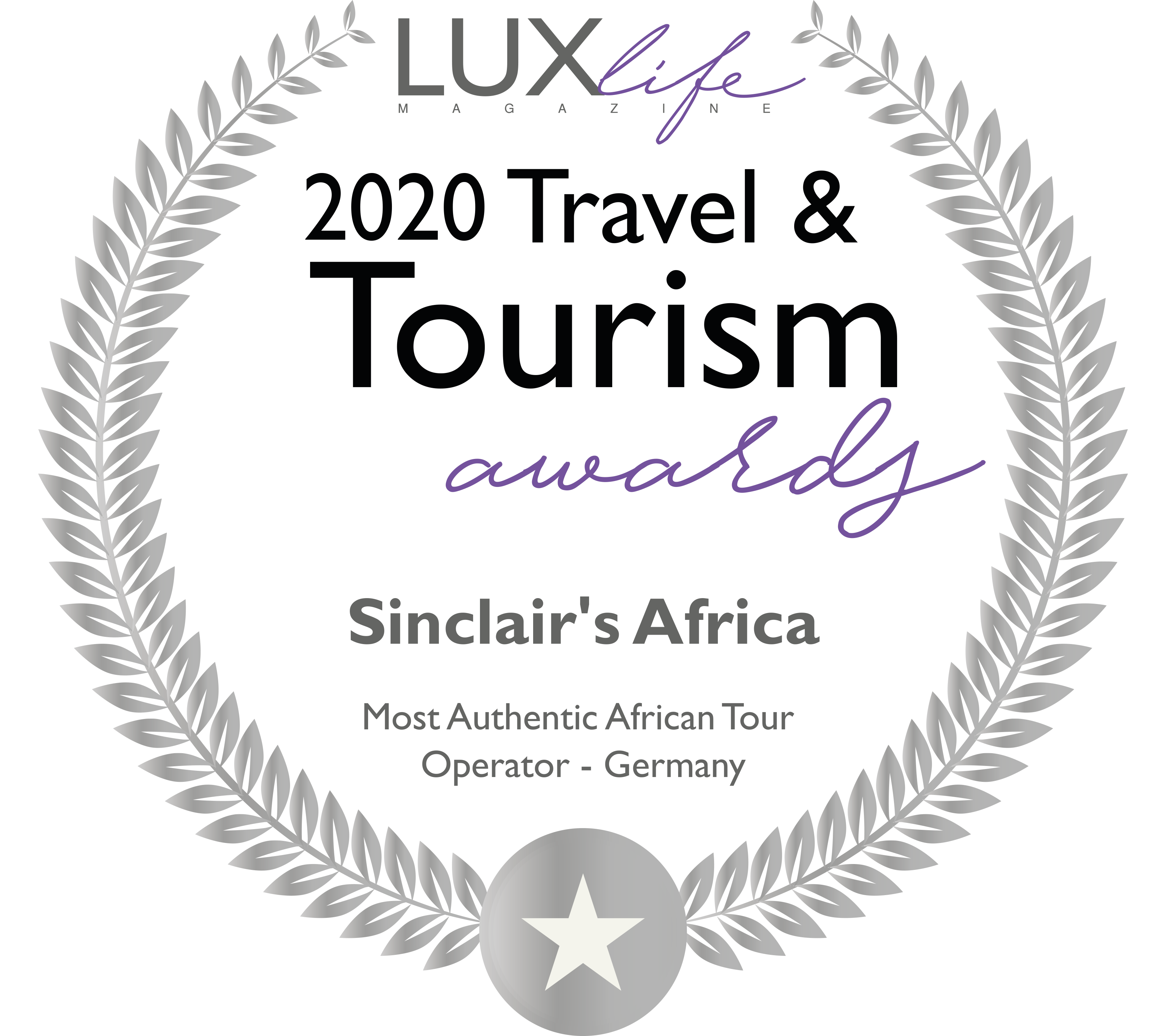 LUX 2020 Travel Tourism Award Winners Logo