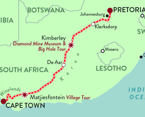 rovos rail map cape town