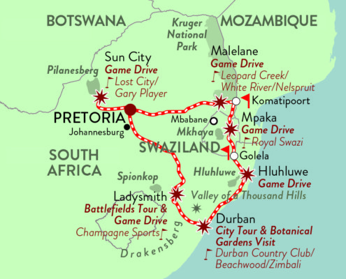 rovos rail map golf