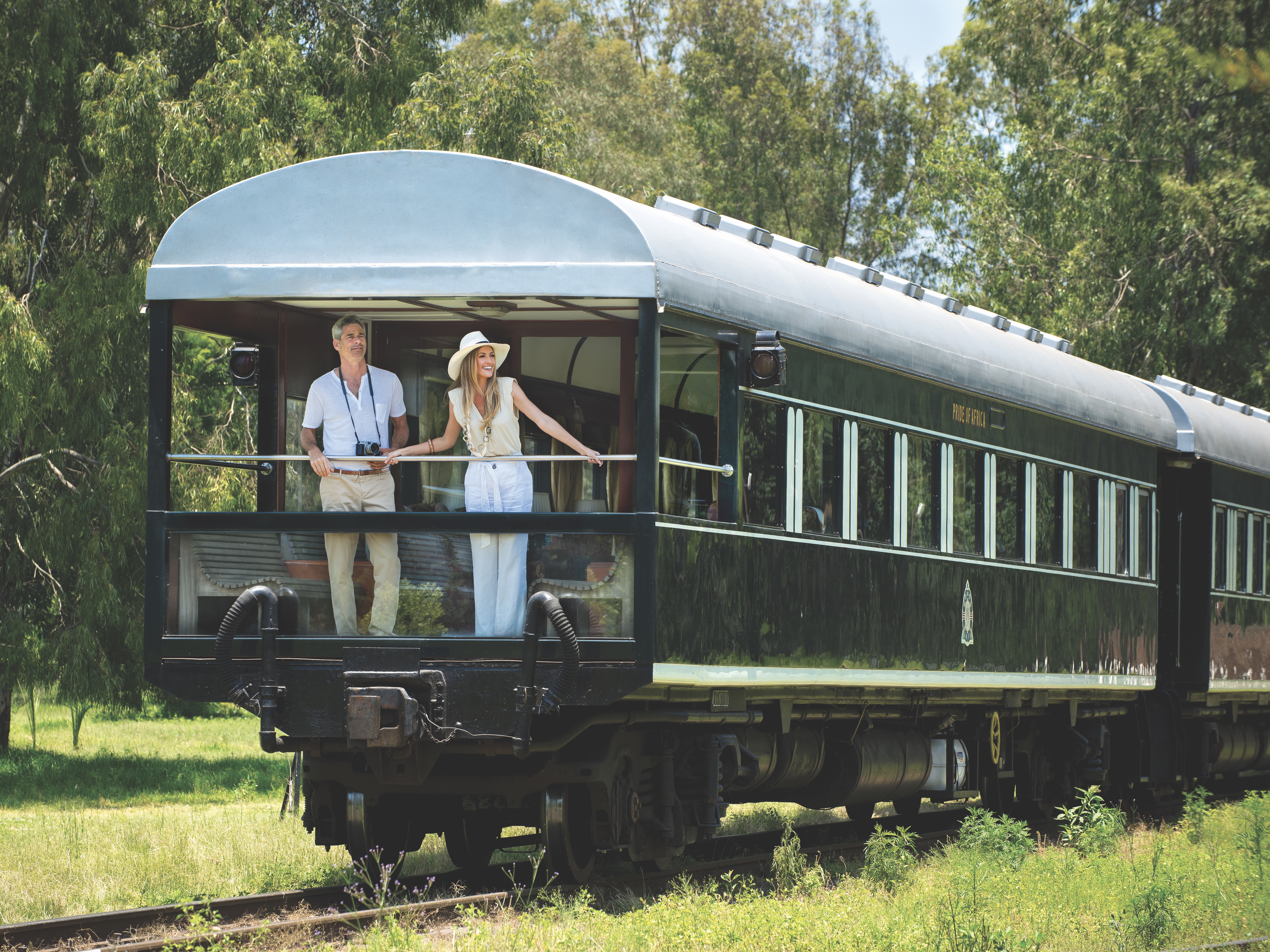 Rovos Rail couple on balcony