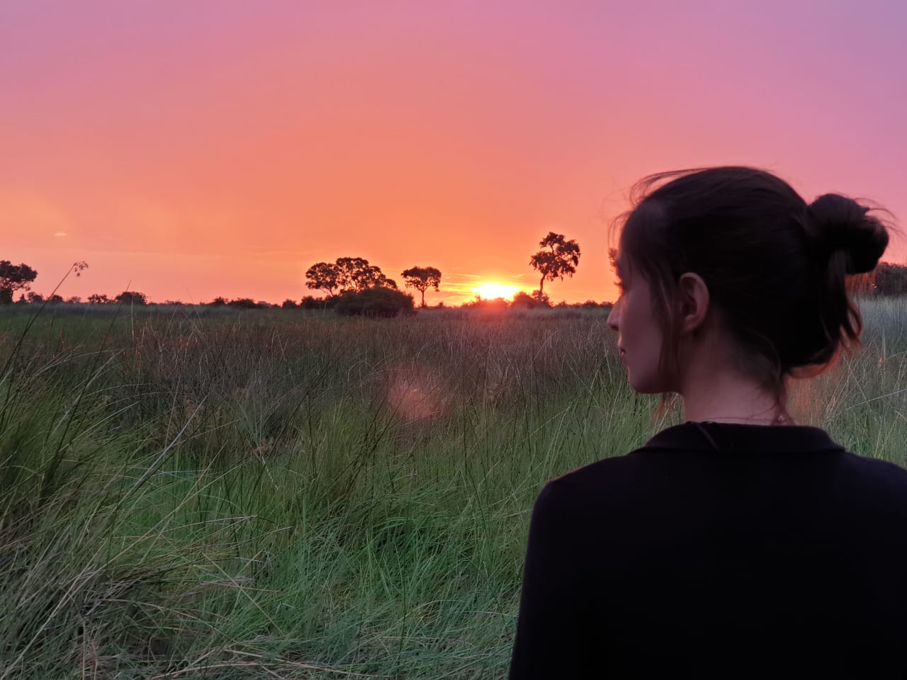 Botswana Okavango Delta Sonnenuntergang Elina