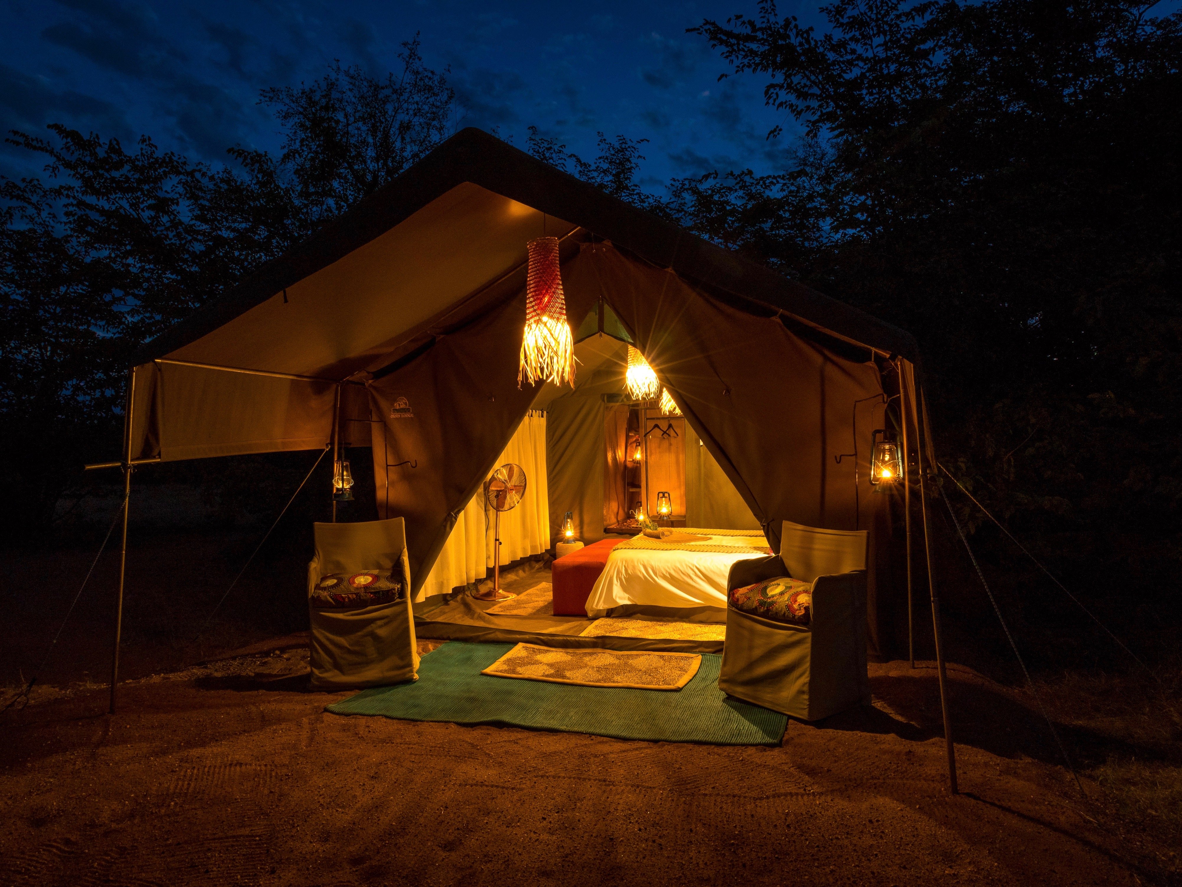 Simbabwe Hwange Bush Camp Luxury Tent