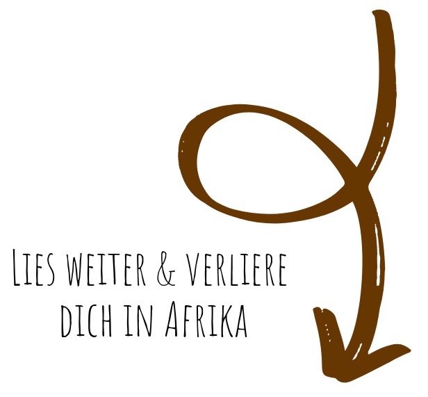 Pfeil mit Beschiftung Lies weiter und verliere dich in Afrika