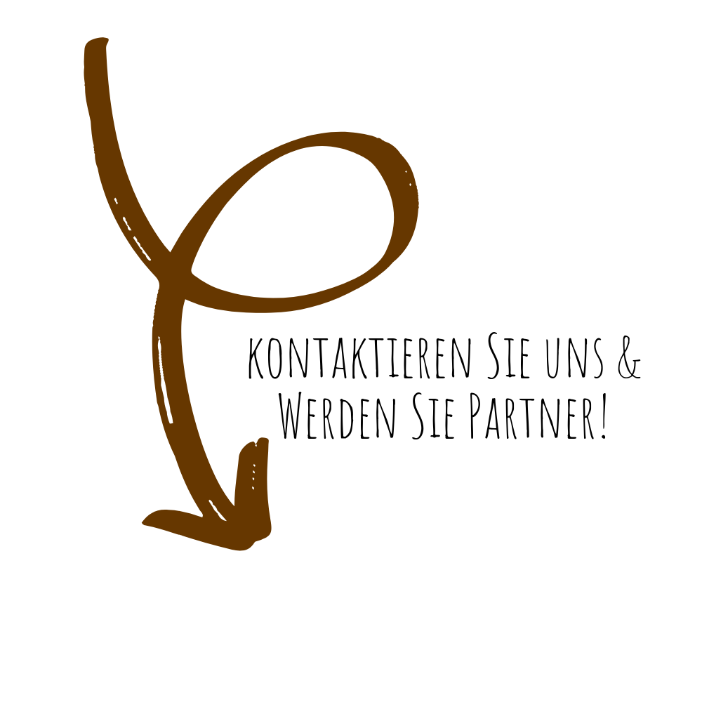 Pfeil mit Beschriftung Kontaktieren Sie uns und werden Sie Partner