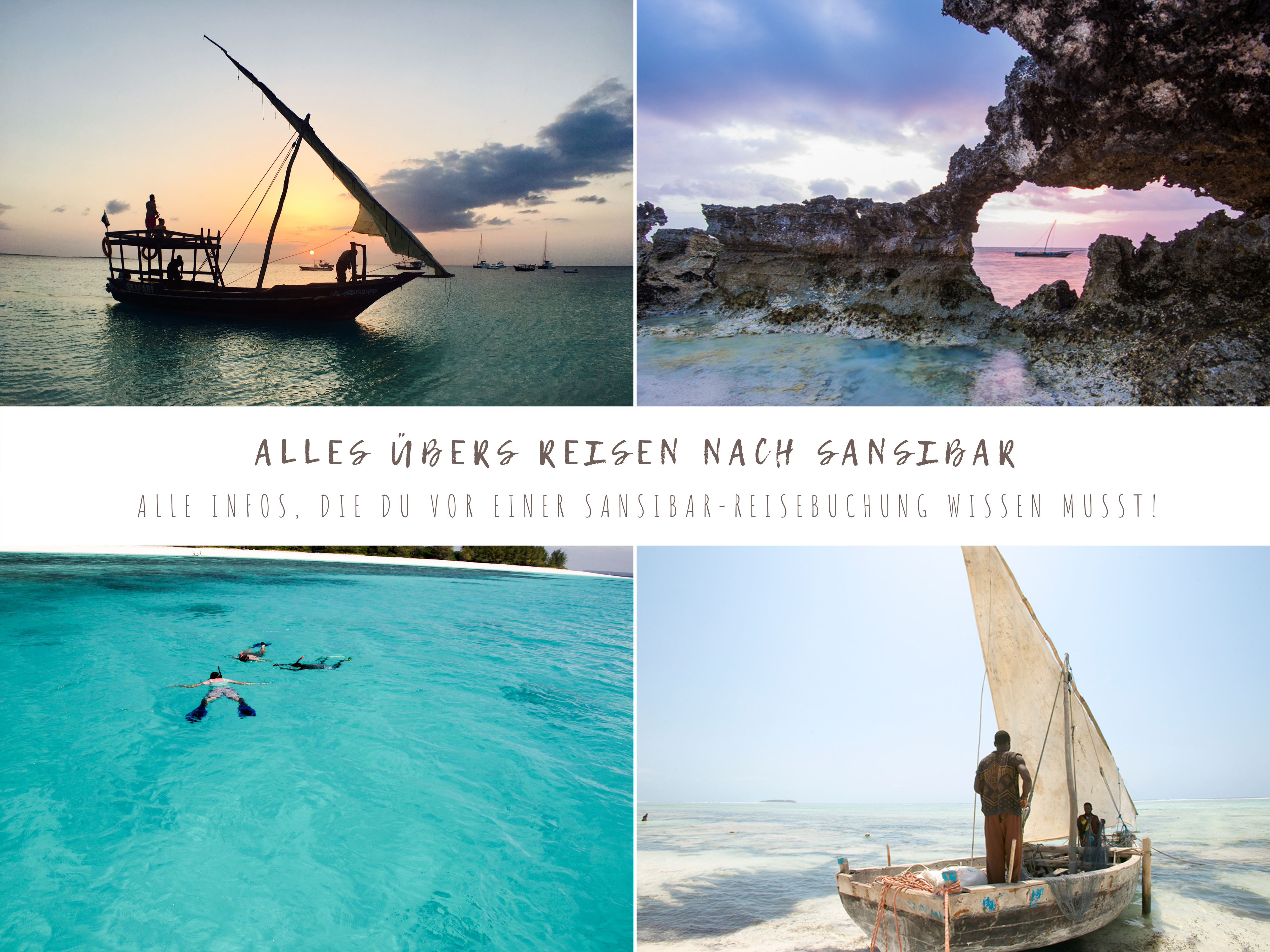 Beitragsbild Sansibar Blog mit Beschriftung " Alles über Reisen nach Sansibar"
