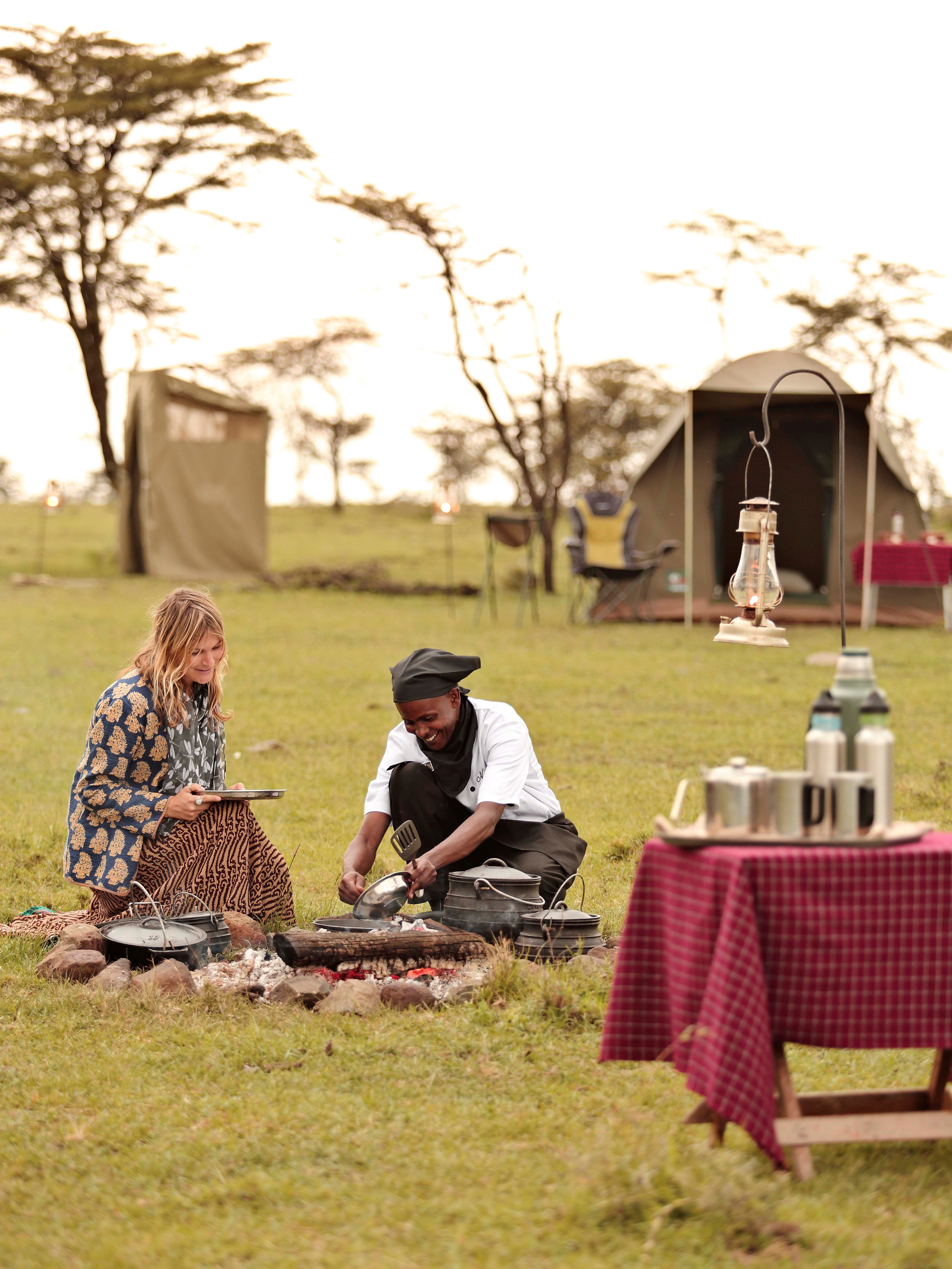 Naboisho-Camp, fly-camping, Gäste