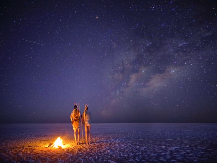 8Meno a Kwena - Salt Pan Sleep Out Sunset