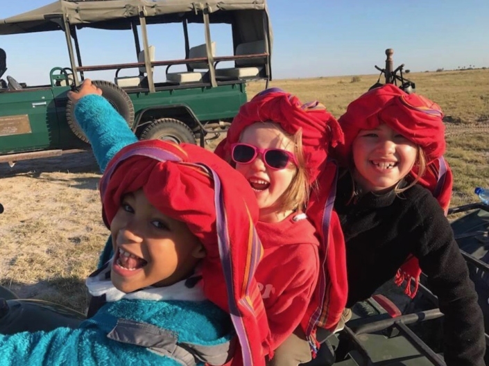 Quad biking family - Dressed up