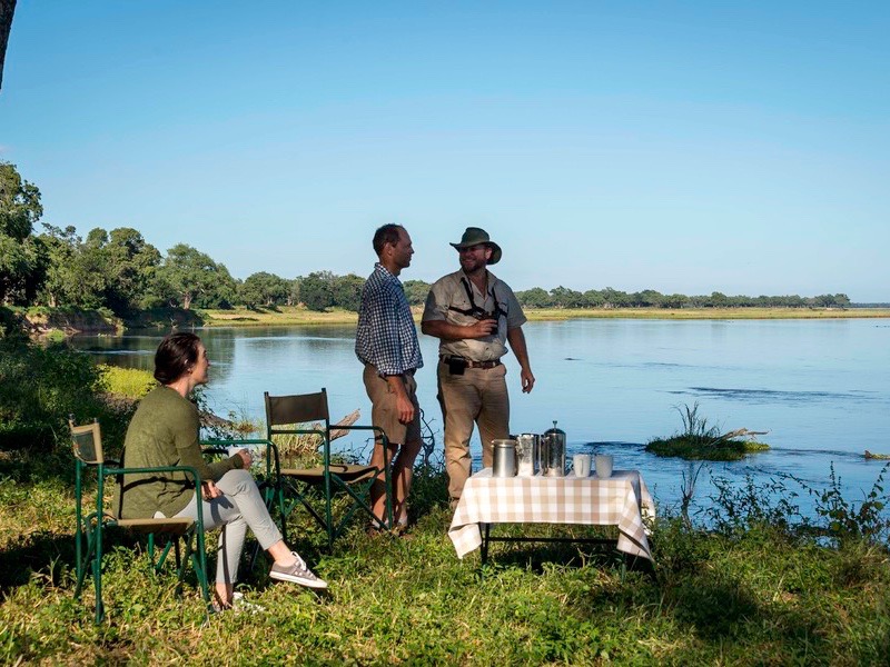 Simbabwe Mana Pools Johns Camp Bush Lunch